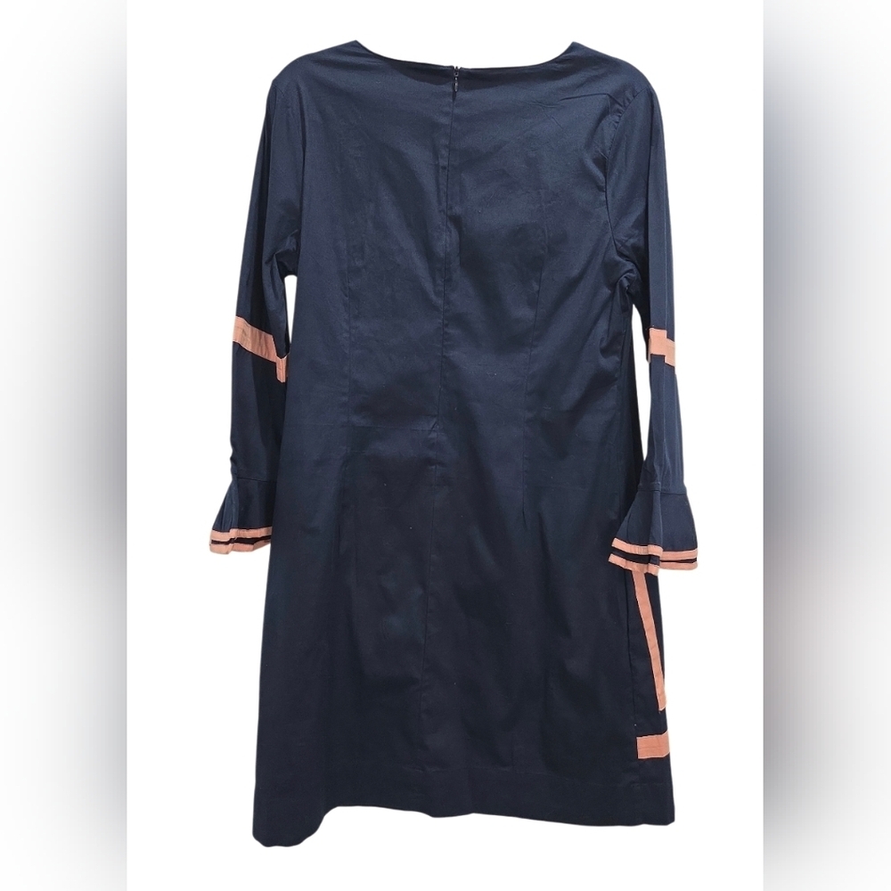 Almatrichi Color Block Navy & Coral Tunic Dress, Size 42/10 - Picture 3 of 6